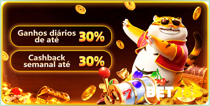 cashback de 30% promoções